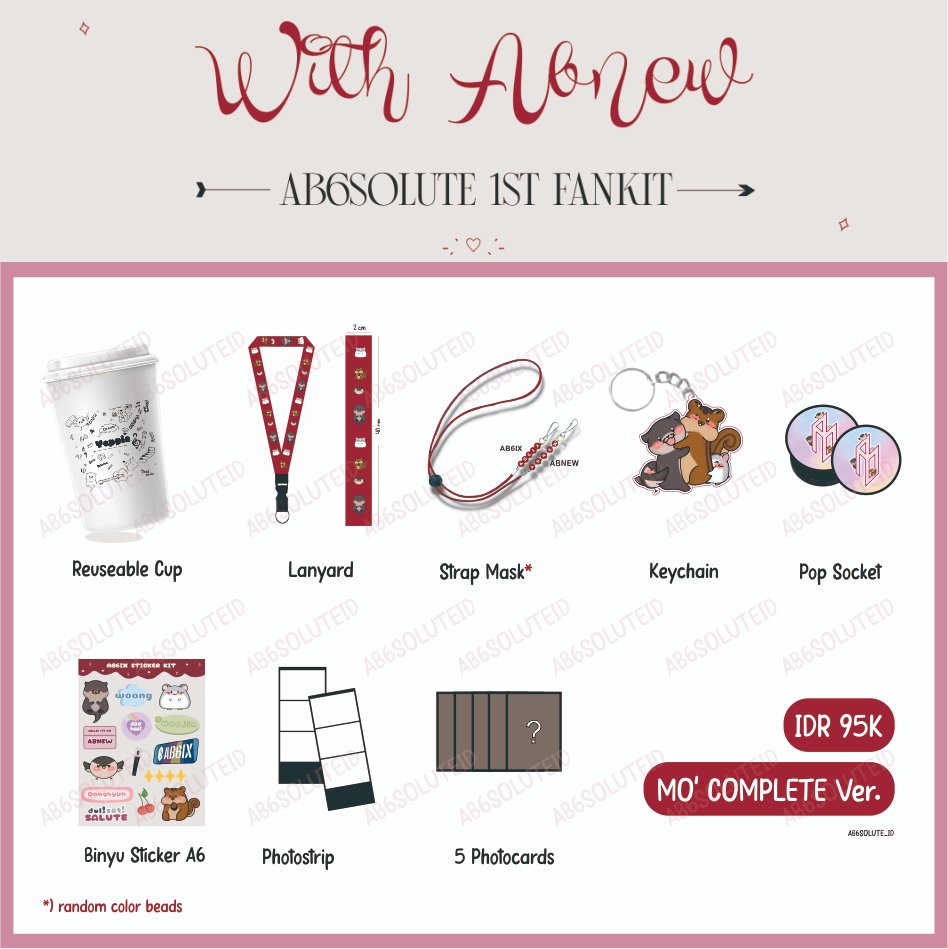 ab6solute_id's tweet photo. Package Details;
- Mo' Complete
- Showdown
- Pretty

#AB6IX #에이비식스
#전웅 #김동현 #박우진 #이대휘
#WITHABNEW #AB6SOLUTEID 
@AB6IX_ID https://t.co/3S5n4QmEGV