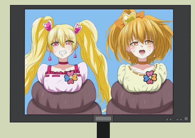 9話の見どころはテレビで全国にその姿を晒されるところだと思っているので、簡単にですがテレビに映っている風にしてみました。 