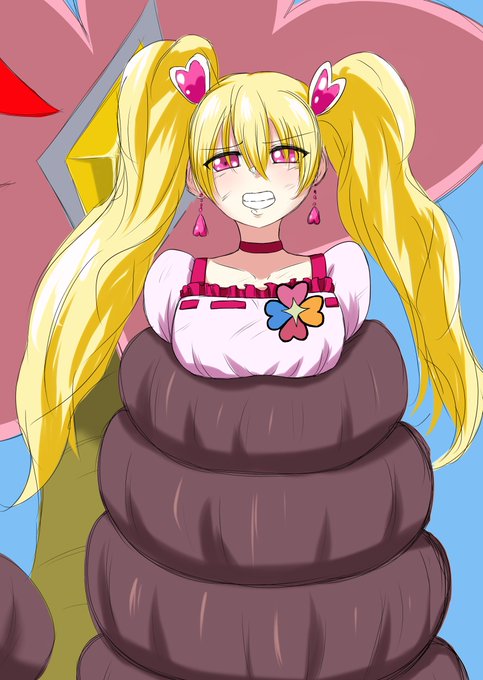 キュアピーチも描きました。 