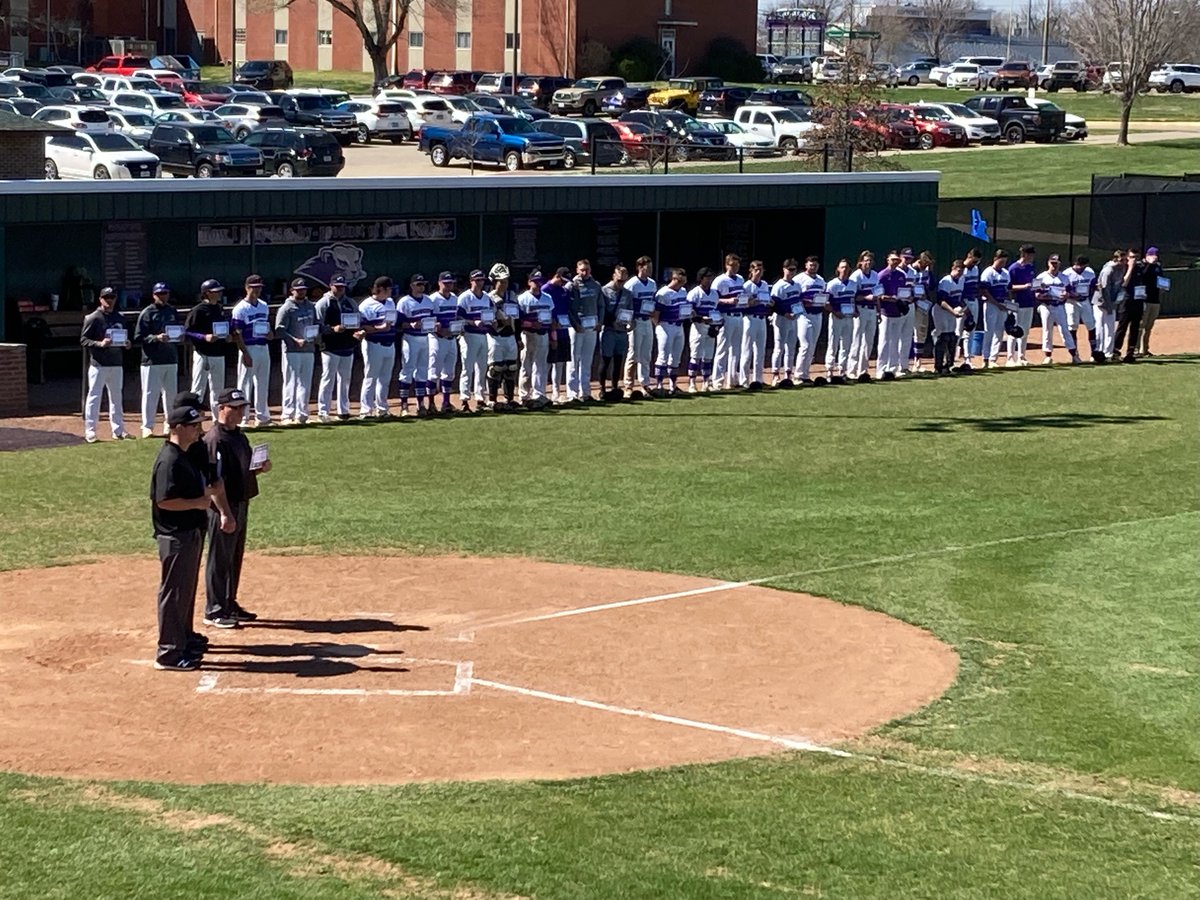 bearcat_bsb's tweet photo. One of our favorite days of the year. We raised $750 with our Stand Up to Cancer game for Kansas City Mercy Childrens Hospital with William Jewell Baseball. @JewellCardinals @GLVCsports https://t.co/We3YoDReXX