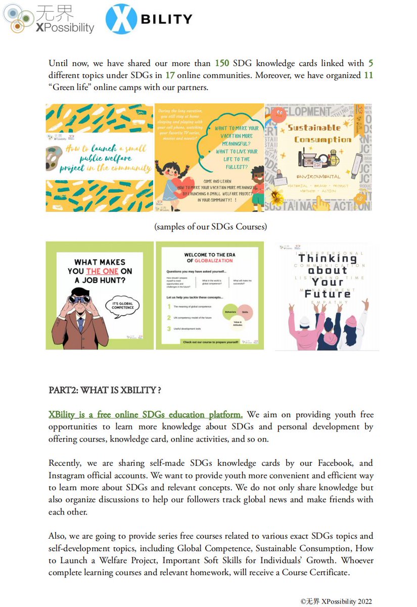 xbilitymm's tweet photo. We share free knowledge cards and online courses about SDGs! Our work has affected 500+ young people in China! Now we would like to get connected with the world!🥳 Join us as a Campus Ambassador👇 Send an email to xbilitymm@gmail.com if you are interested! https://t.co/LhWtOdh2bB