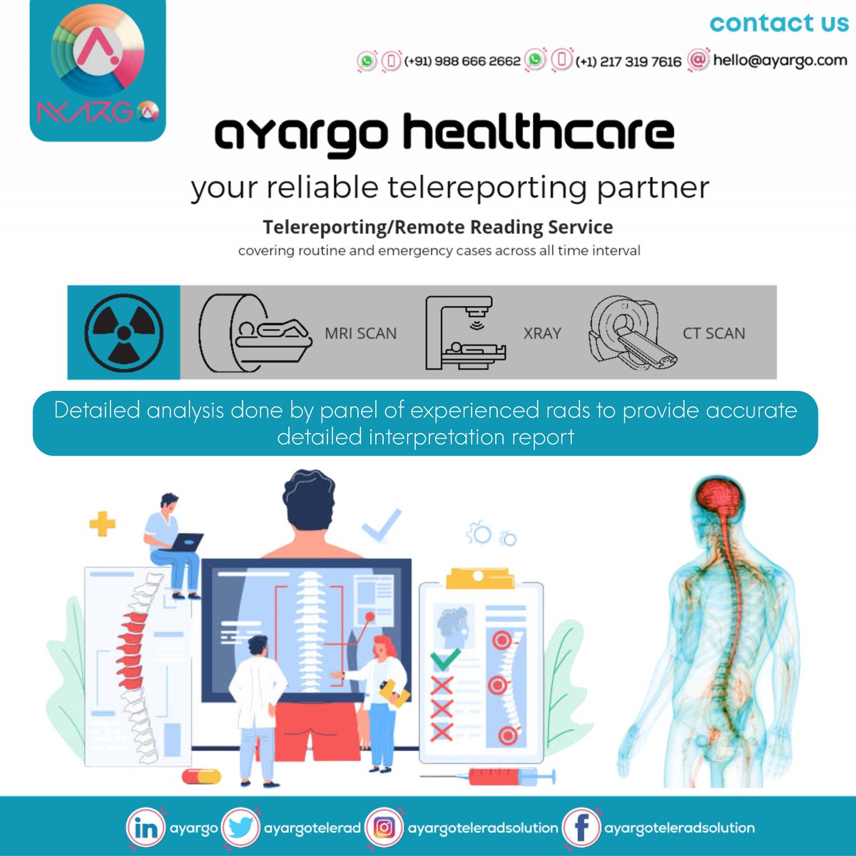 ayargotelerad's tweet photo. Structural Report with detailed analysis delivered on time.
#radiology #teleradiology #hospitals #multispecialityhospital #xray #mriscan #ctscan #pacs #telereporting #radiodiagnosis #radiologyreport #quality #imagingfacility https://t.co/TEV1JBoXtU