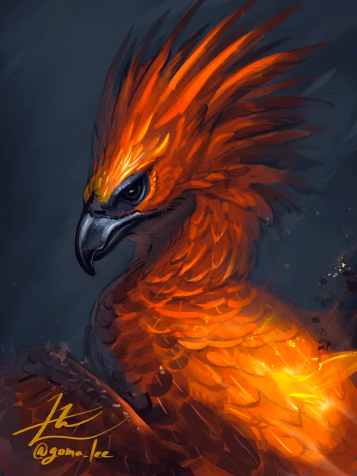 映画観た記念落書き!Phoenix🔥
#ファンタビみた #FantasticBeasts 