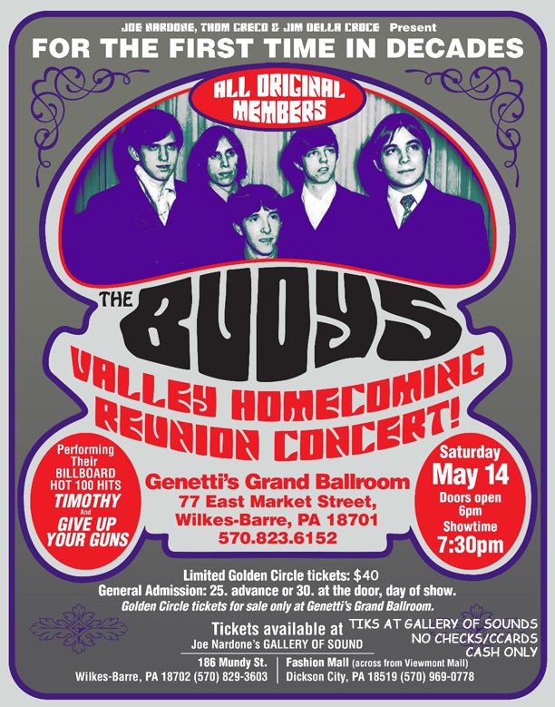 JoeRo025's tweet photo. For the first time in decades, the original members of The Buoys will perform a special final homecoming reunion concert! The once-in-a-lifetime concert unites the Valley’s favorite sons for one unforgettable night of music and memories on May 14, 2022!#entertainment #music https://t.co/5hk6yFx14W