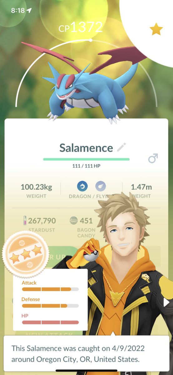 Dex2328's tweet photo. Catch of the Day #8! What a sweet house spawn! #PokemonGo #pokemon #100daysofcatches #Wild #dragons https://t.co/lL3k8c78pY