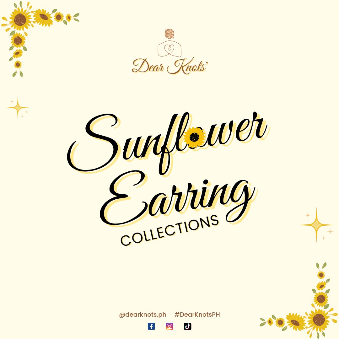 DearKnots's tweet photo. Original prices are effective starting today, April 10, 2022. 

#DearKnotsPH #crochet #crocheter #crochetph #crochetbusiness #smallbusiness #crocheted #sunflower #earrings #handmadewithlove https://t.co/tZ7rfSqmT7