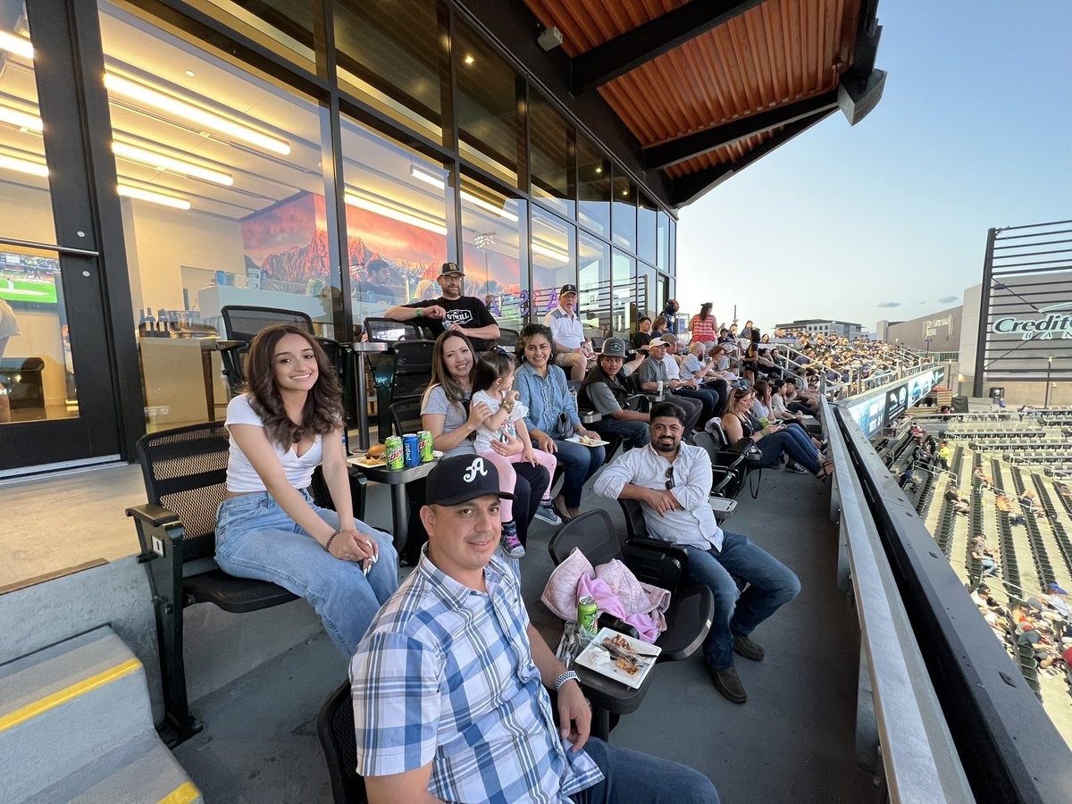 nevadamining's tweet photo. It’s a beautiful night out at the ballpark! 1,000 members of the #NVminingFamily are out at Mining Night with the @AviatorsLV! Thanks to @CashmanCat for displaying some of the machinery you can see on an #NVmining site. https://t.co/VkjYlEVcEt