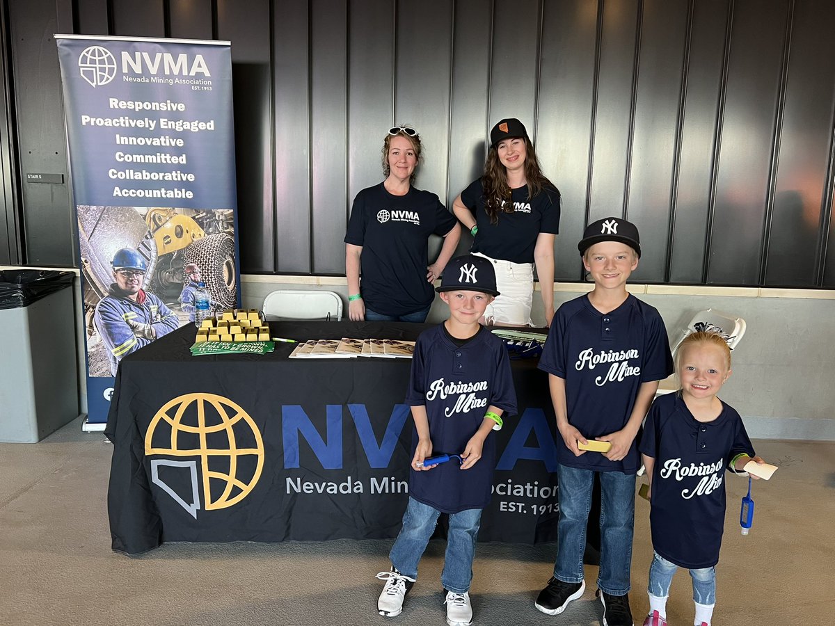 nevadamining's tweet photo. It’s a beautiful night out at the ballpark! 1,000 members of the #NVminingFamily are out at Mining Night with the @AviatorsLV! Thanks to @CashmanCat for displaying some of the machinery you can see on an #NVmining site. https://t.co/VkjYlEVcEt