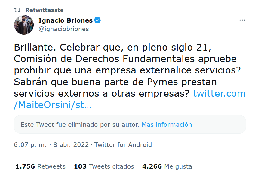A la diputada <a href="/MaiteOrsini/">Maite Orsini Pascal 🌳</a> se le acaba de extraviar un tweet. Seamos solidarios y ayudemos a encontrarlo.