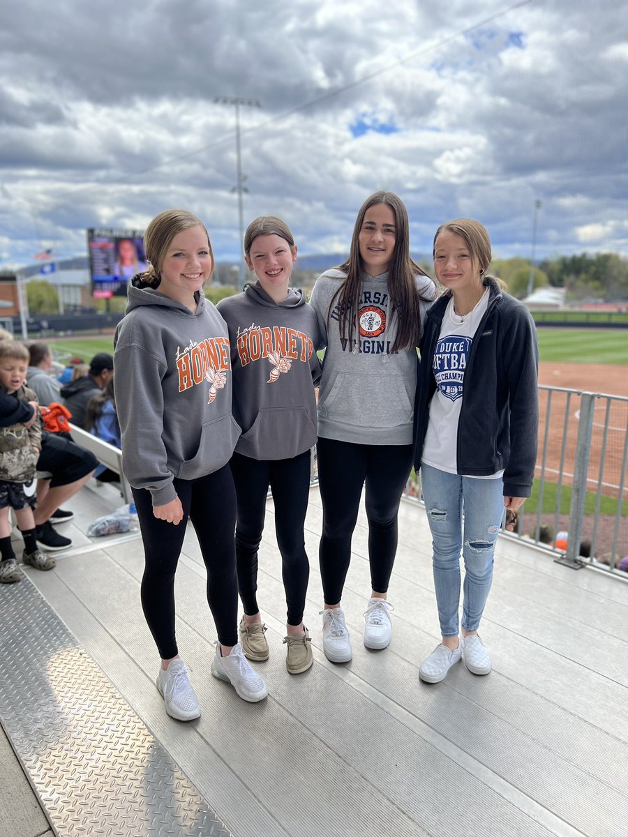 Great time today at UVA vs Duke with some of my teammates <a href="/eubank_sydney/">Sydney Eubank</a> <a href="/arvia_10/">Alison Via</a> <a href="/KaciWagner_2026/">Kaci Wagner</a>