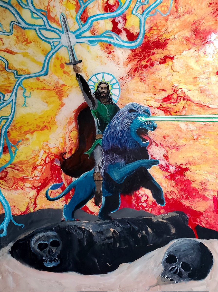 Nearing the end of an art process and getting to see your idea coming together fully in real time 😘🤌  <a href="/therealLitJesus/">LIT JESUS 👋✨🤟</a> x <a href="/JungleCatsIO/">Jungle Cats</a> #LJxJC