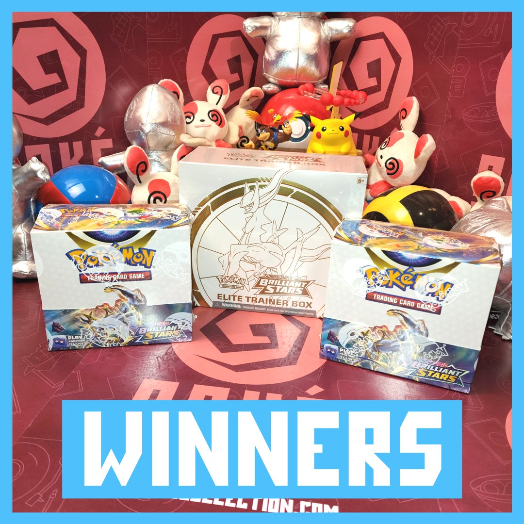 PokeCollection's tweet photo. #PKCPRIZES: WINNER ANNOUNCEMENT! ๐
Thanks to everyone who took part in my #BrilliantStars giveaway, in collab with @MightyApe!
Congratulations to STEVEN TAYLOR for scoring a BRILLIANT STARS BOOSTER BOX and to KAYLA COVENTRY for scoring a BRILLIANT STARS ETB.
Way to go, guys! https://t.co/HTCWMj3L6B