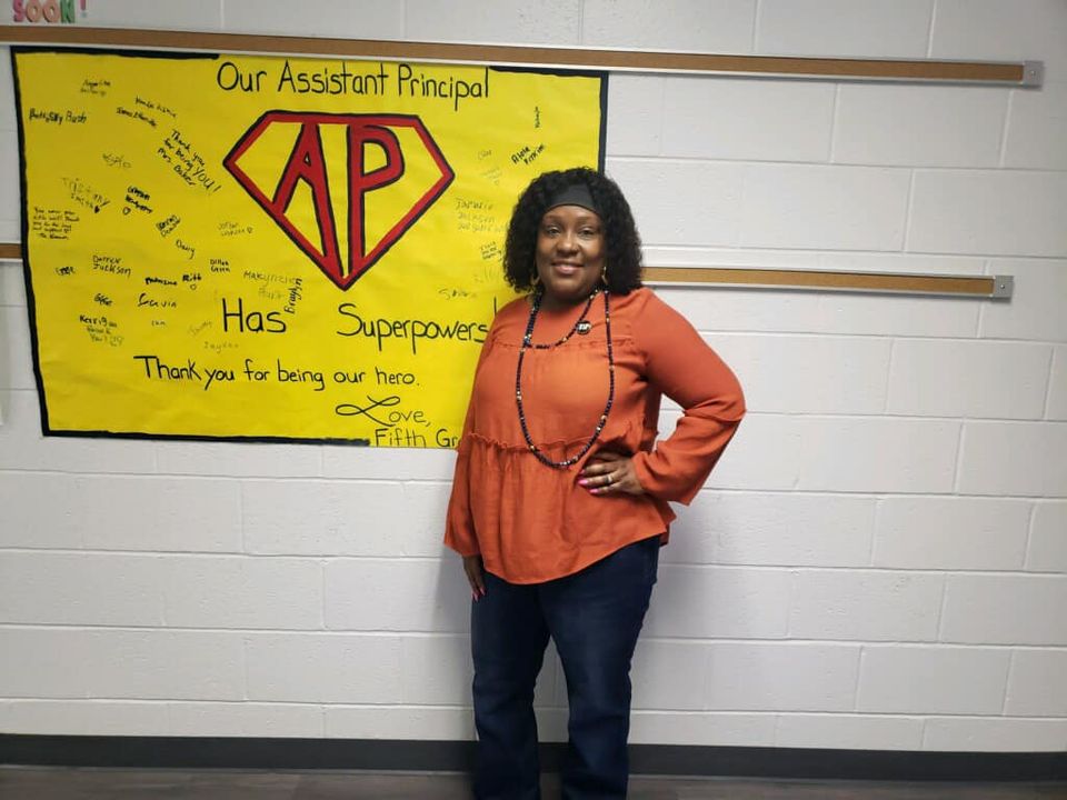 SchoolSkyview's tweet photo. Behind every great school is a great assistant principal.  We appreciate our super hero AP Ms. Betty Anderson! https://t.co/CeHTJjK9mX