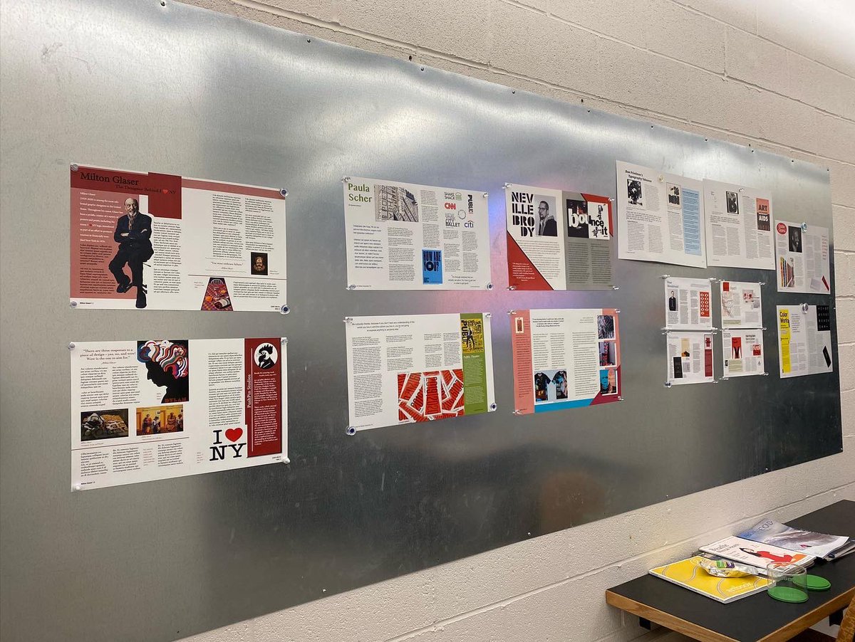 OneontaSLAB's tweet photo. Here’s some behind the scenes from our Graphic Design class! 

Students were assigned an artist and had to create a magazine spread about them using the program Adobe InDesign 

#OneontaSlab #SLAB #OneySLAB #liberalarts #artdepartment https://t.co/7e3mNcS73H