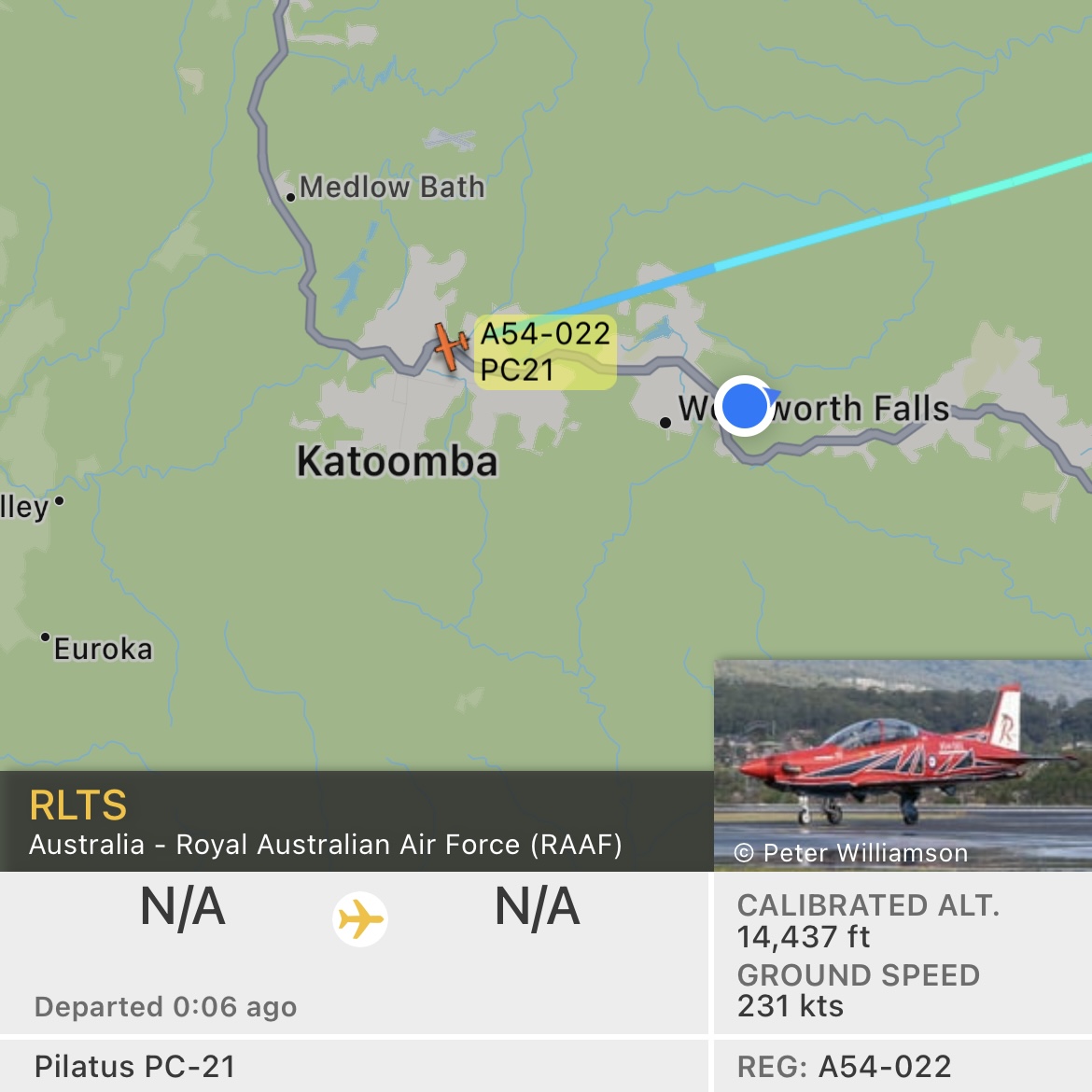 stilgherrian's tweet photo. OMFG Morrison is sneaking down to Canberra in a RAAF PC-21. https://t.co/hWCenmraEj