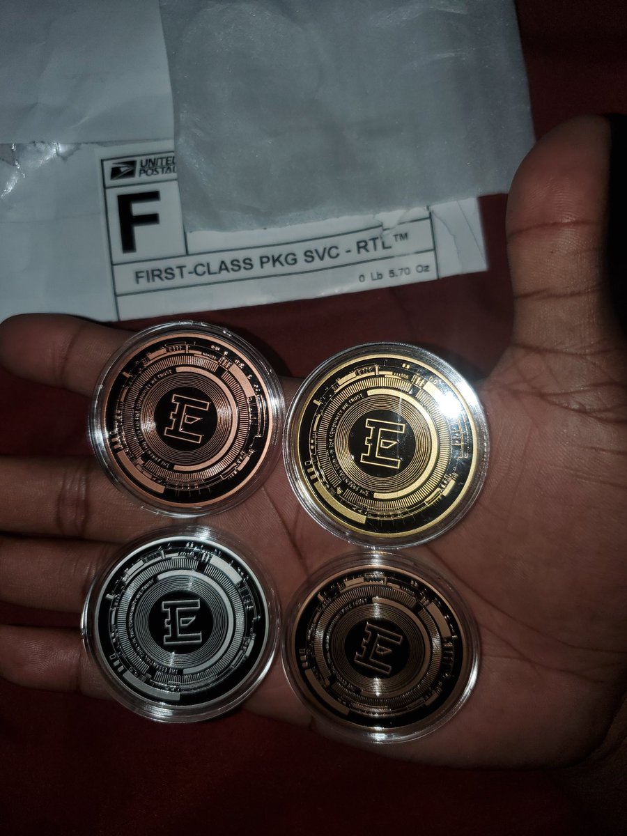 Thanks To <a href="/Chris91195137/">Where's My Monkey</a> CEO OF @essentialESC COIN TEAM. My Package OF Physical Coins Arrived  "FIRST CLASS"!!! THE APY'S FOR THESE 4 BEAUTIFUL PHYSICAL COINS ARE AMAZING. THEY ARE ALSO CONNECTED TO epoch.digital. <a href="/EpochNFT/">NFTEpoch</a> #NFTs Marketplace!!! <a href="/cz_binance/">CZ 🔶 BNB</a> <a href="/elonmusk/">Elon Musk</a> ✅