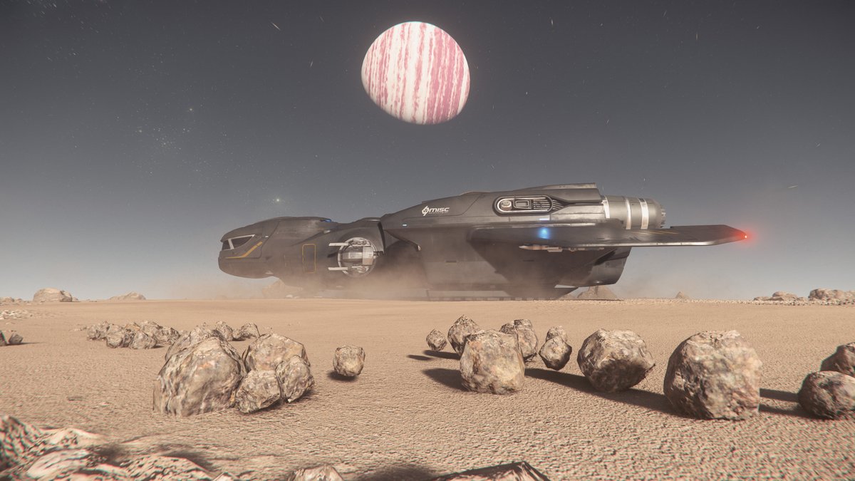 k3lly_Gaming's tweet photo. When you have the planet Crusader in view, it's pretty damn awe-inspiring.  The beauty of #StarCitizen is unlike any other game I have ever player! #MISC #FreelancerMax #SpaceRP https://t.co/NtKnuM11Ac