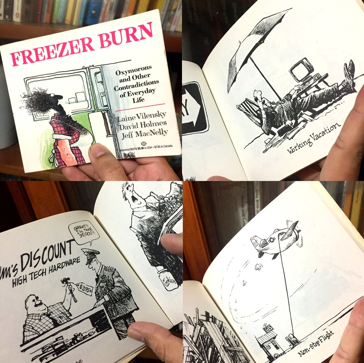 pxmolina's tweet image. #FromMyBookShelf A great little treasure. A book of Oxymorons illustrated by no one other than Jeff MacNelly.