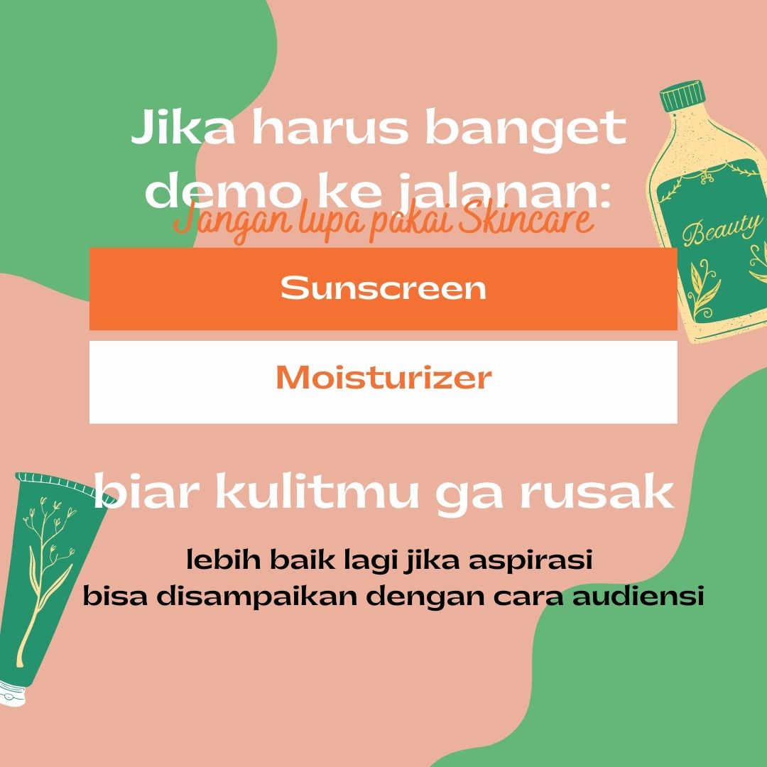 Alin_tan11's tweet photo. Semua poster dan video itu jelas hoaks! 

Nekad turun jangan lupa skincare besties

#AspirasiTanpaProvokasi https://t.co/3yS6i0J3vI