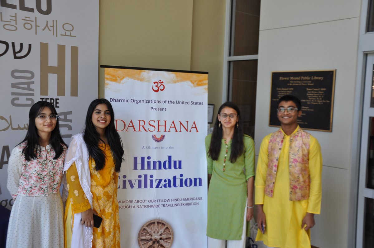 anuragksharma's tweet image. Today @flower_mound council members inaugurated our very first exhibition on Hindu Civilization #Darshana at @FMPublicLibrary.
It was an honor to host our leaders, first responders  @FlowerMoundPD @FlowerMoundFD, educators #lisd, neighbors, fellow citizens, and community members.