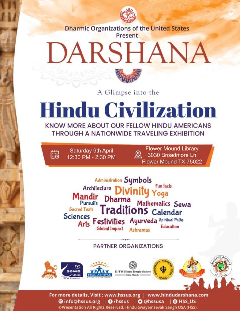 anuragksharma's tweet image. Today @flower_mound council members inaugurated our very first exhibition on Hindu Civilization #Darshana at @FMPublicLibrary.
It was an honor to host our leaders, first responders  @FlowerMoundPD @FlowerMoundFD, educators #lisd, neighbors, fellow citizens, and community members.
