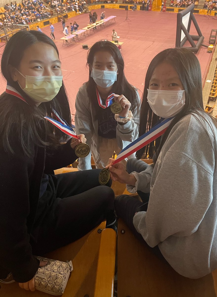 ClubHickman's tweet photo. Kewpie Science Olympiad Team doing great at State! 
- Jessica, Allison and Cassidy take 1st in Codebusters.
- Noah and Rahmat take 3rd in Gravity Vehicle, and Noah takes first in WiFi lab. Way to go Kewps! #CPS @CPSScience https://t.co/igsO5eK25r