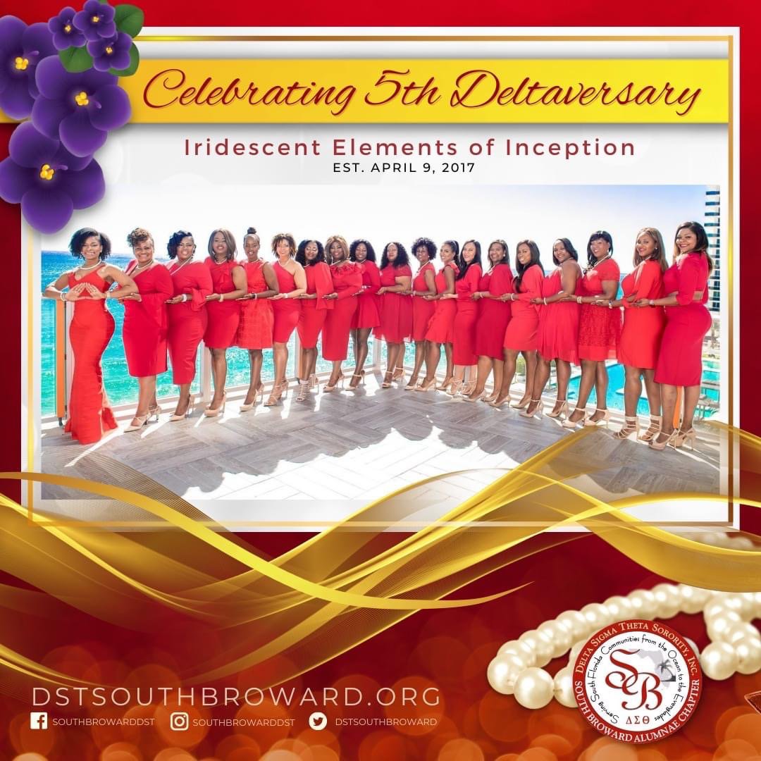 DSTSouthbroward's tweet photo. We have a 🔺DELTAVERSARY🔺 today!! Please help us wish our Spring 2017 Alpha Line, the IriDeScenT Elements of Inception, a Happy 5th Deltaversary!!!
#SPR17 #DST4EVER #ΔΣθ https://t.co/wvkkXJvzFI