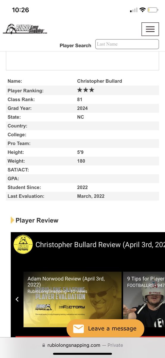 ChristopherB704's tweet photo. Blessed to be officially Ranked 3⭐️LS @TheChrisRubio https://t.co/35ShfUVSLa