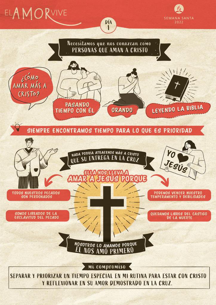 EL AMOR VIVO QUE QUIERO VIVIR
Aprendí que el amor de Jesús puede perdonar cada uno de mis pecados y que mis debilidades no son un problema para él, porque él es el amor mismo.
Semana Santa en 1 click: 
tree.adv.st/semana-santa-e…