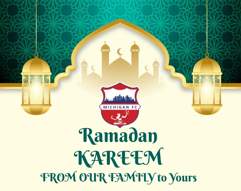 MichiganFc's tweet photo. Ramadan Kareem from our family to yours
Have a bless month
#Ramadan 
#youthsports 
#MichiganFC https://t.co/l0JfLqzZuC