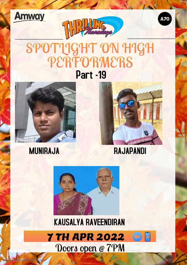 MunirajaT's tweet photo. #SuccessStories 
#entrepreneur
#healthylifestyle 
#WealthSecrets 
#amwaylife 
Success is continues Journey 
Every day Move Next step 📈 https://t.co/jMZ2AJdo0t