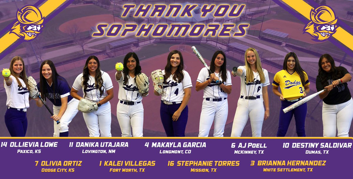 Dodge City CC Conquistadors (@goconqs) on Twitter photo 🥎Softball | #GoConqs
We'd like to say thank you to all our great sophomores on the <a href="/DC3Softball/">D3CSoftball</a> team as we honored them today on Sophomore day
Thank you for representing the Conquistadors well #GoConqs 🥎Softball | #GoConqs
We'd like to say thank you to all our great sophomores on the <a href="/DC3Softball/">D3CSoftball</a> team as we honored them today on Sophomore day
Thank you for representing the Conquistadors well #GoConqs