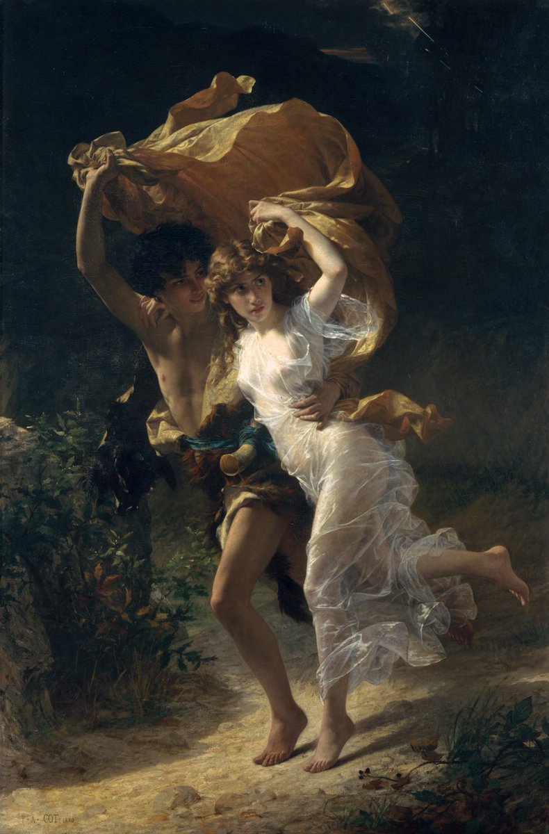 artfullycurated's tweet image. The Storm by Pierre-Auguste Cot