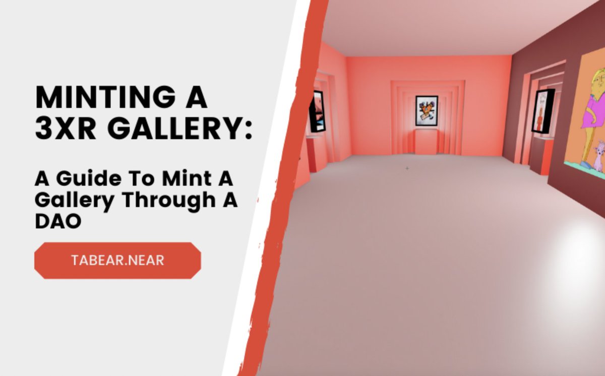 itsmarmaj's tweet photo. ✨How To Create A @threexr_ Gallery And Mint It Through A #DAO✨

Interested in creating your own gallery of NFTs? We've created a guide that takes you through the steps of creating a gallery in 3xr, and minting that gallery through a DAO! 

Guide: https://t.co/CNPyxrGuTa https://t.co/LIL2m0vAZX