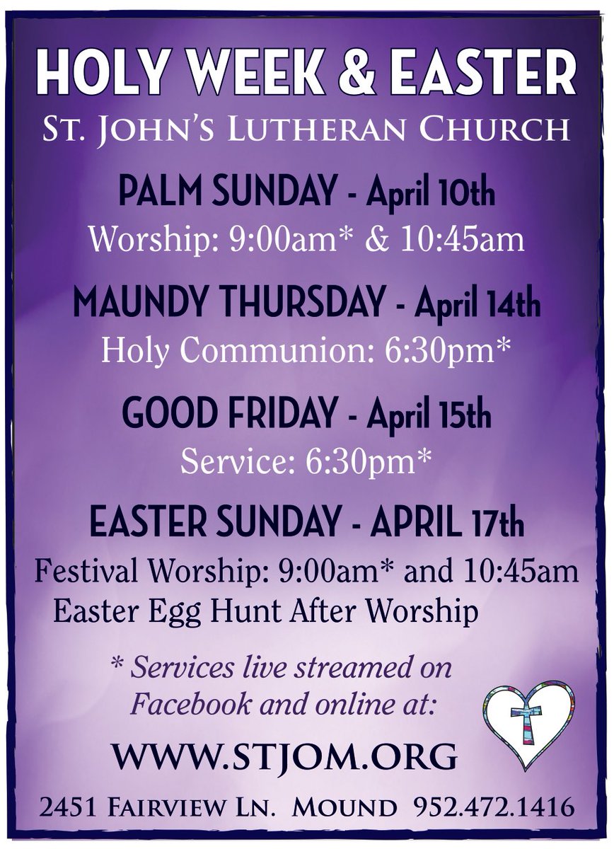 stjohnsofmound's tweet photo. It’s Holy Week.  We begin with Palm Sunday. https://t.co/ySTHLusdiS