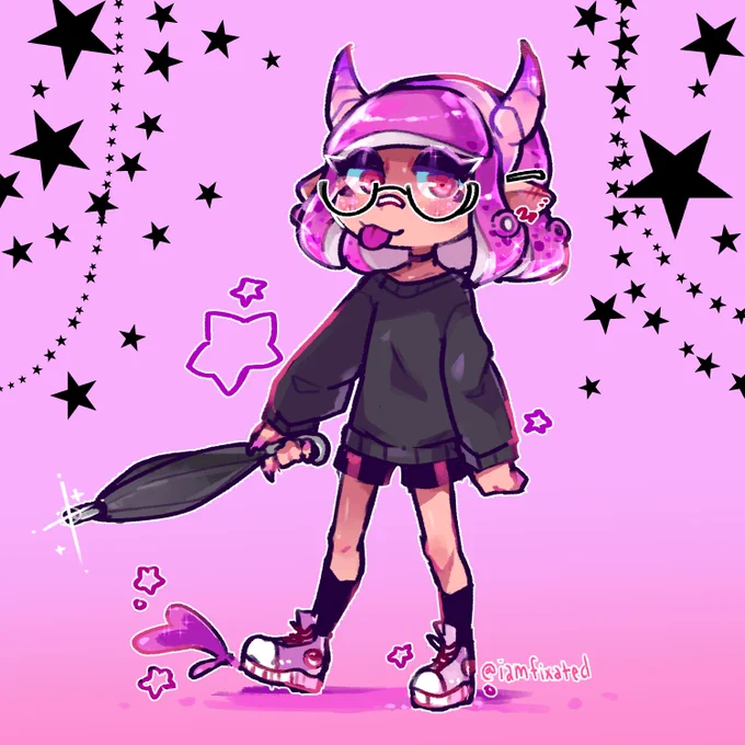 its a dumb little octo sona 💜
#splatoon 