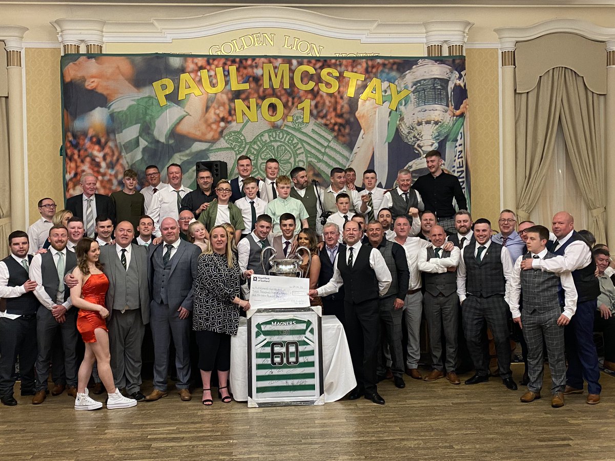 Thanks to everyone for a great night, the famous @PMSNo1CSC raised £3515 for @alzscot. @CelticFC