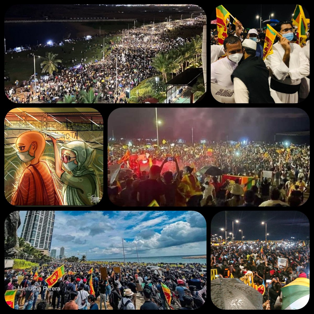 SathnimH's tweet photo. As in Ukraine,  these days we're are fighting to get back  our stolen country n money back from RAJA PASSA..the curse that almost ruined my country #srilanka.And this is a fight we can't afford to lose..As now we are all together so we can kick out this assholes from our country. https://t.co/Zn5v5M1mHq