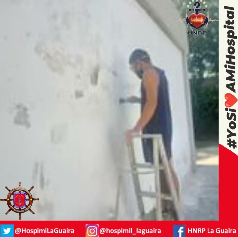 HospimiLaGuaira's tweet photo. #09Abril Cumpliendo instrucciones del CA @hmarcanov Director del @HospimiLaGuaira dando continuidad a la Jornada  #YoSiQuieroAMiHospital personal de la División de Mantenimiento, lleva a cabo la reparación interna y externa del Sollado de Tropas Alistadas de la Unidad https://t.co/r6pdpB3yWO