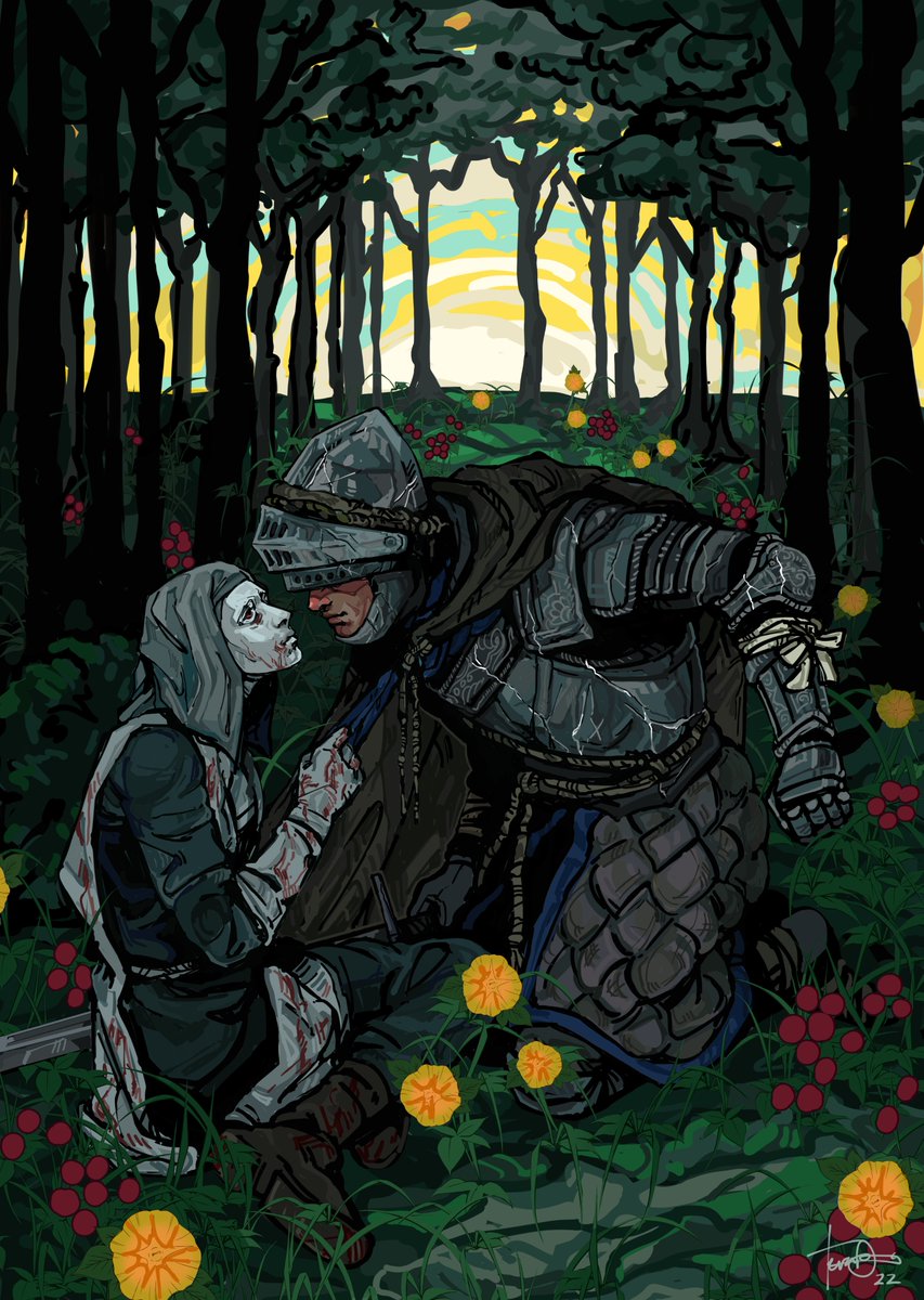stiinken's tweet photo. varre and his knight ⚔️ #ELDENRING https://t.co/OSzEFgPiO6