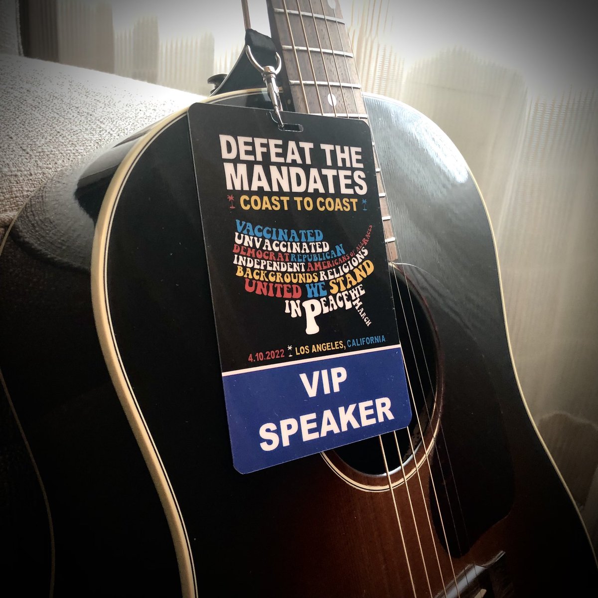 FiveTimesAugust's tweet photo. Heyo! I made it! Join us tomorrow for Defeat the Mandates Coast to Coast at Grand Park LA and if you can’t make it watch the stream live on The HighWire or https://t.co/cQI0EFOks5 . I’ll be performing a few times and MAYBE… just maybe… I’ll debut a brand new song for you all 😳 https://t.co/9pLloXq3JJ