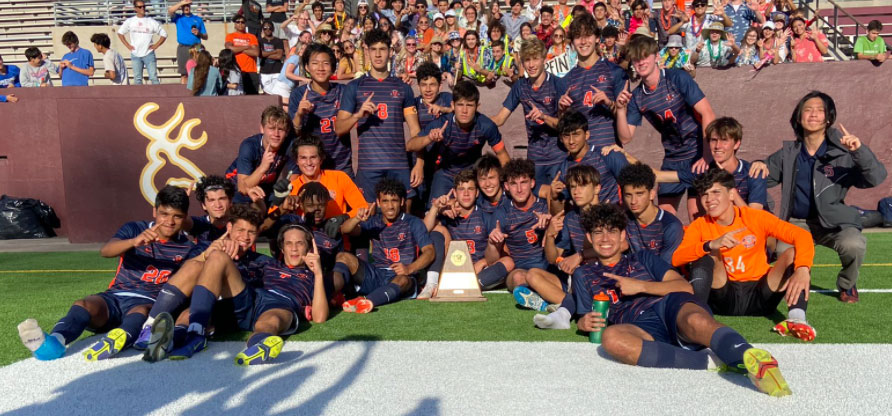 SLsoccer's tweet photo. STATE BOUND. 3-2 win over a strong Cy Creek. Goals scored by Javier Rivas (2) and Daniel Ejerenwa. Assists coming from Noa Stasic, Kortay Koc and Hunter Merritt

Man of the Match- Javier Rivas

Congrats to @KatyJordanBSoc for punching their ticket as well. https://t.co/YisVakhkna