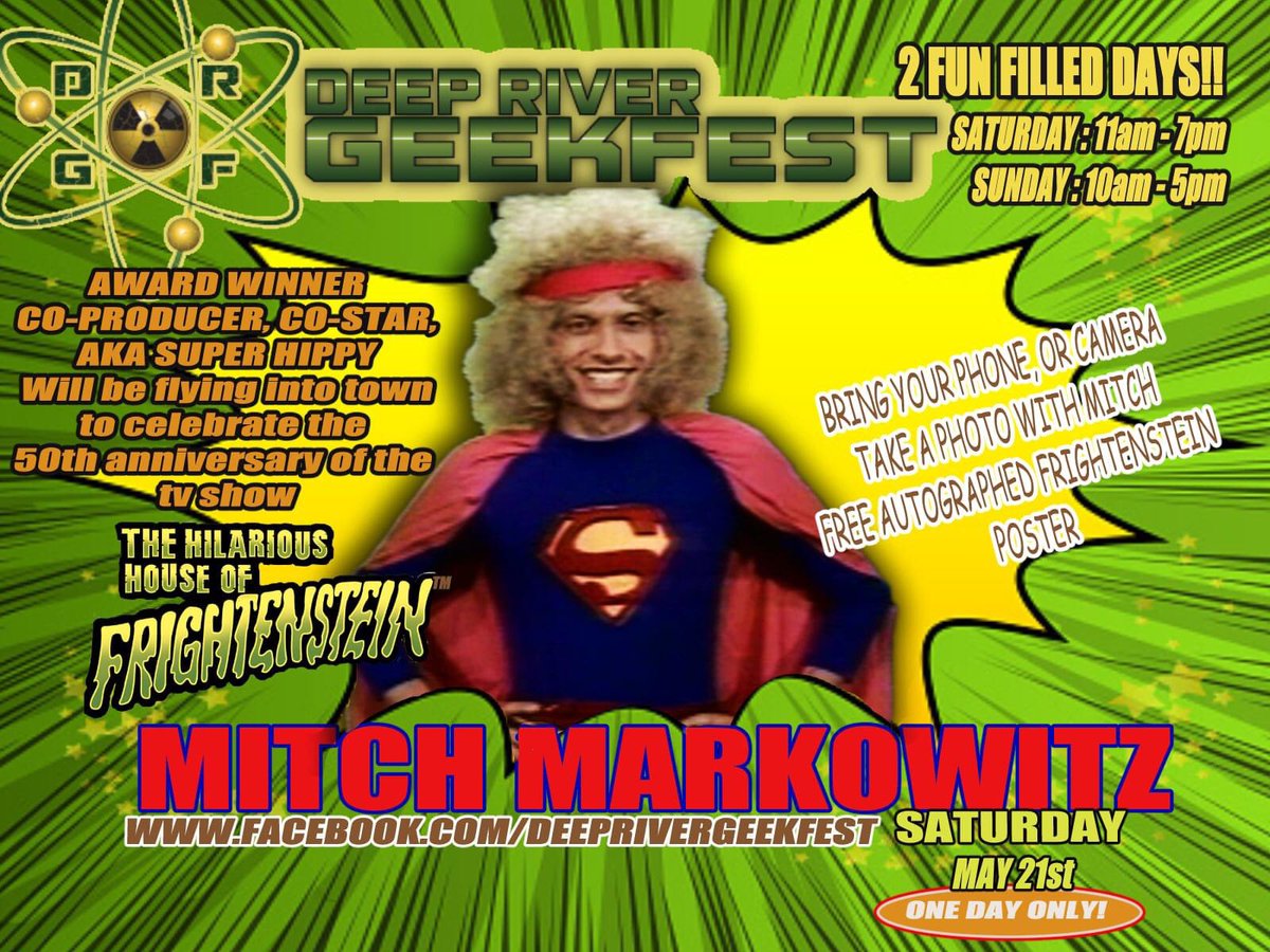 DGeekfest's tweet photo. @IMTVSSUPERHIPPY will be flying into town to make a super first time appearance at geekfest may 21st !! Check the Facebook page for more details and other amazing guests!! https://t.co/TnN2si1Fkj