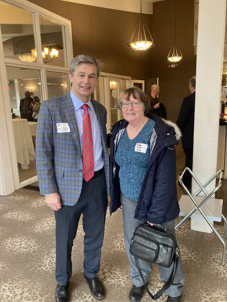 dolan4ohio's tweet photo. With only 2️⃣3️⃣ days until Primary Day there’s no letting up. Tonight we joined fired up conservatives at Lincoln Day Dinners in Geauga County & Trumbull County. Republicans are ready to #KeepOhioRed, take back the US House & Senate, and get America back on the right track! #OHSEN https://t.co/d6ckWzUCuR