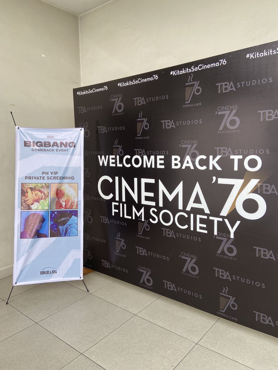 asdfghjkloveBB's tweet photo. Happening now:
BIGBANG COMEBACK EVENT

PH VIP PRIVATE SCREENING.

📍 Cinema 76, Anonas https://t.co/tGXWBs9e9u