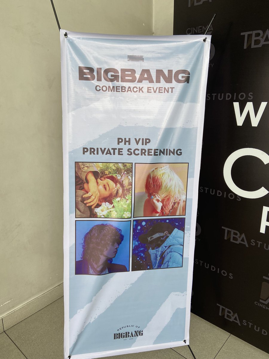 asdfghjkloveBB's tweet photo. Happening now:
BIGBANG COMEBACK EVENT

PH VIP PRIVATE SCREENING.

📍 Cinema 76, Anonas https://t.co/tGXWBs9e9u