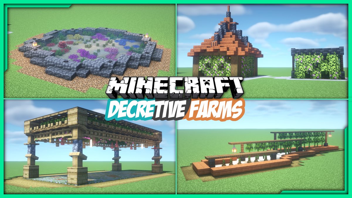 bradmall32's tweet photo. Fill that empty space in your Minecraft town or village with one of these Minecraft Decretive Farms! https://t.co/LM2HVXvEmi https://t.co/R4YrA4gaxR