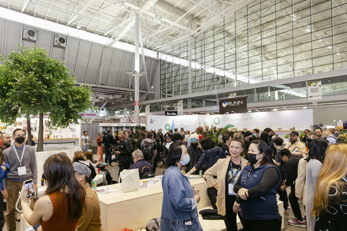 SpecialtyCoffee's tweet photo. The second day of #CoffeeExpo is already over and it was another action-packed day for visitors! We are looking forward to the third and final day of the show tomorrow. Showfloor opens at 10:30am - see you in the morning! https://t.co/KcsdtuRzNn