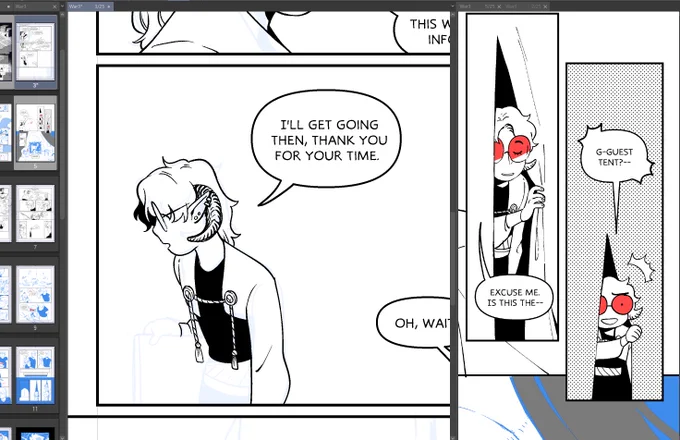 I promise I'm relaxing. I promise. I just am incapacitated and can only draw to relax. Finishing up old work so I can start... printing this comic soon &gt;:3c 