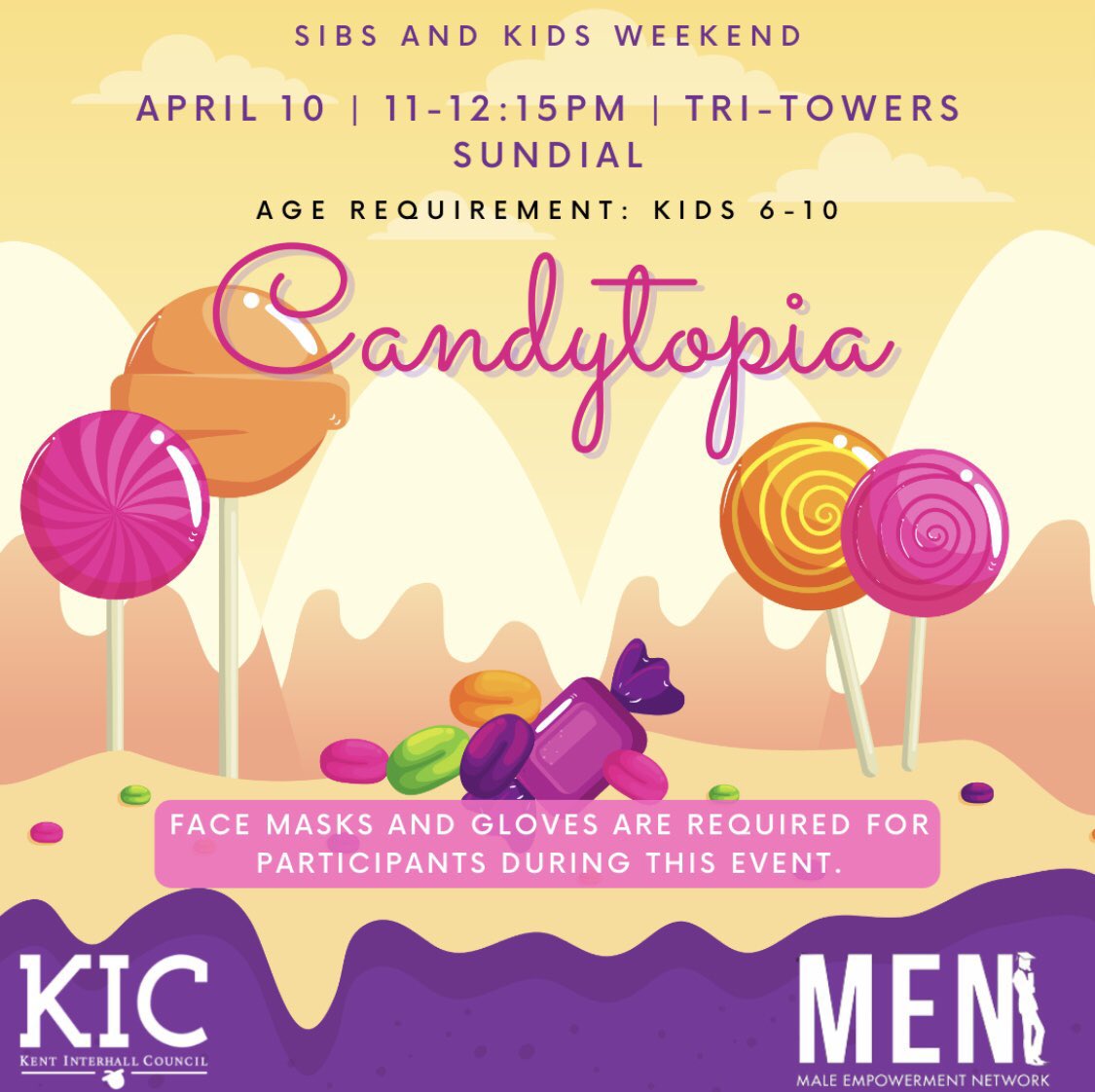 MENofKentState's tweet photo. Join us tomorrow!!!! 🍭🍬 https://t.co/PIWJ0id7vJ